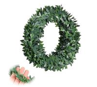 GXAHSOL 7.5 M 24.6 FT Garland Foliage Green Leaves Artificial Greenery Vine, Artificial Garlands Green Leaves, Fake Vine for Home Garden Accessories Wedding Party Wall Decor