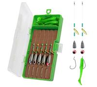 Gxamz Ready Texas Rig for Bass Fishing Leaders Line Kit with Soft Bait Spinner Weight Worm Hook Fish Rig 5pc (3/16oz Weight-2# Hook-5pcs)