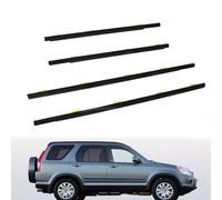 GXARTS 4pcs Exterior Window Weather Stripping Felt Trim Seal Weatherstrip Kit fit for Honda CR-V 2002-2006 72410SCAE01 72450SCAE01 72910-S9A-003 72950-S9A-003 Door Window Trim Stripping Moulding Kit