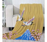 GXBDYD Flannel Fleece Blanket Baby Size 80X150cm 3D Cute Animal Crane Printed Pattern Plush Throw Blanket Fluffy Soft Blanket Microfiber For Sofa, Bed, Couch Warm And Cozy For All Seasons
