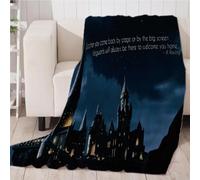 GXBDYD Fleece Blanket Fashionable Architectural Castle Printed Pattern 150X150cm Soft Fluffy Throws For Sofas, Single/Twin Bed Large Plush Blankets, Microfiber Flannel Blankets For Chairs/Bed, Warm &