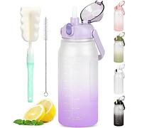 GXCROR Water Bottle 2L with Straw, 100% Leakproof Water Bottle, BPA Free Water bottle,Anti Rupture Drinking bottle for Daily use, Fitness and Outdoor Activities