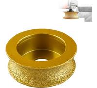Gxdamxz 25mm Bullnose Grinding Wheel for Router, Diamond Brazed Profile Wheel for Stone Granite Marble, Edge Profiling Tool for Tile Concrete and Countertop Demolition