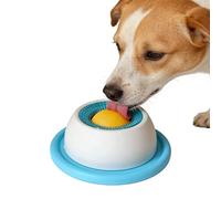Gxdamxz Dog Licking Bowl With Ball, 12x4cm Pet Lick Mat Slow Feeder for Dogs, Licky Interactive - Blue