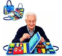 Gxdamxz Fidget Blanket for Adults with Dementia, Sensory Activity Board for Seniors, Alzheimer's Memory Care Products, Portable Toys