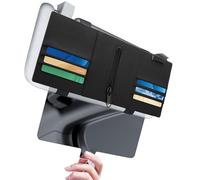 Gxdamxz Sun Visor Extension for Car, Sunvisor Extender Blocker with 6 Leather Card Slots, Anti-Glare for Driver & Front Seat Passenger