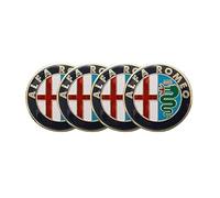 GXDFC 4Pcs 50mm Car Hub Centre Caps for Alfa Romeo, Alloy Wheel Centre Dust Rust Proof Covers Car Replacement Styling Accessories