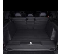 GXDFC Car Boot Liner Mat for Peugeot 3008 2017-2023 2024 2025 2026, Leather Boot Mat Full Coverage Protector Pad Cargo Storage Tray Protector Liner Carpets,normal-Black Style