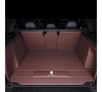 GXDFC Car Boot Liner Mat for Peugeot 508 2019-2023 2024 2025 2026, Leather Boot Mat Full Coverage Protector Pad Cargo Storage Tray Protector Liner Carpets,normal-Brown Style