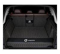 GXDFC Car Boot Liner Mat for Volvo EX30 2023 2024 2025 2026, Leather Boot Mat Full Coverage Protector Pad Cargo Storage Tray Protector Liner Carpets,normal-Black Beige Line