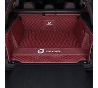 GXDFC Car Boot Liner Mat for Volvo XC90 2016-2020 2021 2022 2023 2024 2025 2026, Leather Boot Mat Full Coverage Protector Pad Cargo Storage Tray Protector Liner Carpets,normal-Wine Red