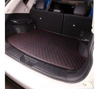 GXDFC Car Leather Boot Liner Mats for Jaguar F-PACE 2019 2020 2021 2022 2023 2024 2025, Rear Trunk Cargo Pad Luggage Tray Protector Non-Slip Durable Waterproof Mat,Black+red