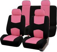 GXDFC Car Seat Covers for Daewoo KALOS Hatchback (KLAS) 2002-2003 2004, Full Surround Seat Cover Breathable Seat Protector Non-Slip Comfortable Seat Cushion Accessories,Pink