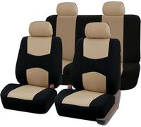 GXDFC Car Seat Covers for Daewoo KALOS Hatchback (KLAS) 2002-2003 2004, Full Surround Seat Cover Breathable Seat Protector Non-Slip Comfortable Seat Cushion Accessories,Beige