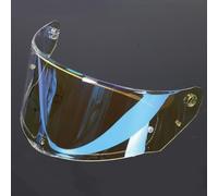 GXDFC Motorcycle Helmet Visor for LS2 FF320 / FF328 / FF353 / FF800, UV Anti-Fog Motorcycle Helmet Visor Lens Windproof Motorbike Helmet Face Shield,normal-H Revo Clear Blue