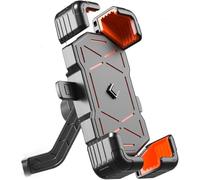 GXDFC Motorcycle Phone Holder for Yamaha WR 250 1997-2024 2025, 360° Rotatable Handlebar Holder Stand Arm Accessories Anti-fall Motorbike Phone Holder,Rearview Mirror Holder-Orange