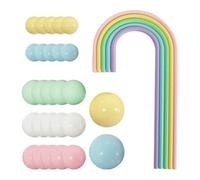 Gxdqxxd 28x Rainbow Cake Toppers Cake Decorations for Teaching Engagement