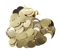 Gxdqxxd 300 Piece Assorted Flat Round Sequin Set for Embellishments, Light Gold