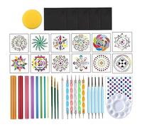 Gxdqxxd 42x Mandala Dot Painting Tools Kit Templates Pens Stencil Mandala Rock