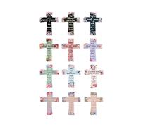 Gxdqxxd Cross Bookmark, Christian Bookmark, Inspirational Bookmark, Elegant Book Accessories, Bible Quotes, Practical for Bible Study and Reading, Style A