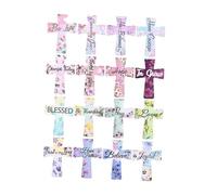 Gxdqxxd Cross Bookmark, Christian Bookmark, Inspirational Bookmark, Elegant Book Accessories, Bible Quotes, Practical for Bible Study and Reading, Style C