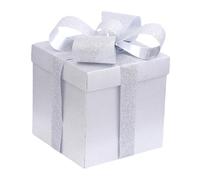 Gxdqxxd New Year Celebration Gift Box Proposal Box with Lids Paper Packaging for Events, Silver 30 cm