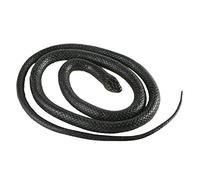Gxdqxxd Realistic Snake Toy Rubber Snake Simulation Fake Snake Waterproof Funny Accessory Suitable for Jokes Garden Decoration, Black