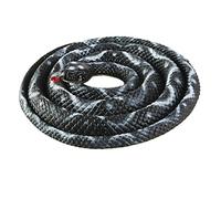 Gxdqxxd Realistic Snake Toy Rubber Snake Simulation Fake Snake Waterproof Funny Accessory Suitable for Jokes Garden Decoration, Black White