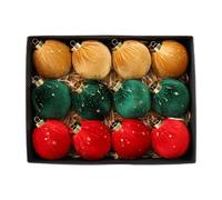 Gxdqxxd Set of 12 Decorative Velvet Christmas Baubles, Reusable, And Portable, for Hanging. Ideal for A Wedding Or Living Room, 12PCS 3Color Style B