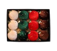 Gxdqxxd Set of 12 Decorative Velvet Christmas Baubles, Reusable, And Portable, for Hanging. Ideal for A Wedding Or Living Room, 12PCS 4Colors