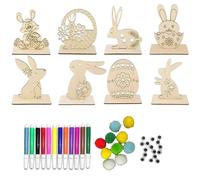 Gxdqxxd Unfinished Easter Bunny Egg Wooden Slices, Easter Bunny Decoration for The Home