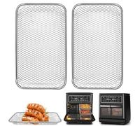 GXF 2 Packs Air Fryer Mesh Tray for Breville Halo Flexi Air Fryer,9.7''×5.7''×0.8'' Stainless Steel Wire Rack Accessories Replacement Parts Roasting Steamer Grill Racks Baking Tray,Dishwasher Safe