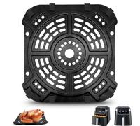 GXF Air Fryer Grill Pan for Ninja AF180UK AF180UKCP Air Fryer Pro XL 6-in-1 6.2L, 8.5''×8.0'' Air Fryer Accessories Tray Grill Plate Crisper Plate Replacement Parts Tray Rack with Rubber Bumpers