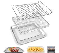 GXF Baking Rack for Oven Cooking, 14.5''*11.7'' Replacement Stainless Steel Wire Rack Cooling Rack Cooking Rack Accessories Grill Parts for Cuisinart TOA-95 Air Fryer Convection Toaster Oven