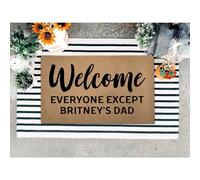 GXFC ZHAO Funny Welcome Doormat for Entrance Indoor (Welcome Everyone Except Britney's Dad)