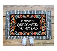 GXFC ZHAO Funny Welcome Doormats Decorative Area Rugs for Entrance Novelty Gift Mat Front Door Porch Patio Mats(23.7 X 15.9 in) (IApurale Que Se Meten Las Moscas Mexico Style Frame Pattern)