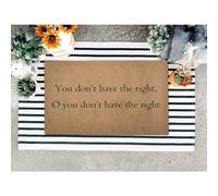 GXFC ZHAO You Don't Have The Right Funny Meme Doormat, Gaming Inspired Quote Welcome Mat, Non Slip Rubber Backed Indoor Outdoor Entry Rug 23.7 * 15.9 inch