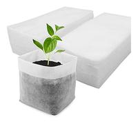 GXFCAI 100pcs Biodegradable Non-woven Planting Bags Flower Pot Home Garden Seedling Grow Pots Flower Mushroom Plant Garden Bags Grow fabric vegetable planting seed planting spruces bags bags fields h