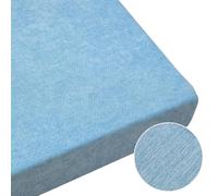 GXFWJD 10cm thick Dining Bench Cushion for Indoor Furniture,Non-Slip Rectangle Window Seat Cushions,Chenille Customized Bench Seating Foam Cushions Pad with Smooth Zipper(Light blue,12x51)