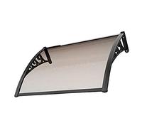 GXFWJD Door Canopy Kit Door Canopy Outdoor Window Awning, Rain Shelter Plastic Polycarbonate For Back Door Porch Window Stainless Steel (Color : Brown, Size : 60x80cm)