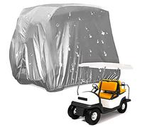 GXFXLP Golf Cart Cover Outdoor Windproof Waterproof Golf Cart Dust Cover Custom Cart Cover Universal for 4 Passenger Club Car Precedent & EZGO TXT,Silver,L/285 * 122 * 168cm