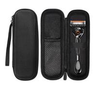 GXGM 1 Piece PU Case Compatible with Gillette Fusion 5 and Fusion ProGlide Men's Wet Razor Portable Hard Waterproof Cases, for Men's Beard Razor (Black)