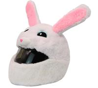 GXGM Motorcycle Helmet Cover Motorcycle Funny Cartoon Plush Helmet Protective Case, Cute Rabbit Helmet Cover, Accessories for Motorcycle Helmets, Personalised Suitable for Full Helmets, Aab, M