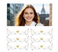 GXGM Pack of 6 Freckles Temporary Tattoos Butterfly Stickers, Rainbow Face Freckle Patch, Suitable for Rainbow Festival, Halloween, Decorative Gifts