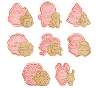 GXGM Pack of 8 Christmas Cookie Cutters for Biscuit Cutters, Cake Decoration or Chocolate