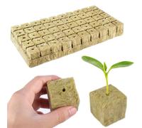 GXGM Rockwool Cultivation Rockwool Cube Rockwool Cube Easy Plug Cultivation Cube 25 x 25 x 25 mm Plants Environmentally Friendly for Bottomless Growing Seedlings Clones Clones Pack of 50