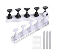 GXGM Set of 2 Nail Stands, Acrylic Nail Stand for Press On Nails Display Nail Practice Stand Magnetic Nail Tips Holder Nails Make Yourself Set Nail Pressure Nail Stand for Manicure Tool