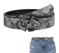 GXGM Y2K Punk Gothic Fashion Belt, Unisex-Adults, Black, Grey, M, PU Leather & Metal, Buckle Closure, Multipurpose Belt for Men, Women & Unisex, Recommended for Jeans, Backpacks, Skirts & Trousers