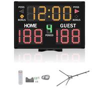 GXGSDM Electronic Digital Scoreboard, Professional LED Digital Scoreboard, LED Display, 5 Scoring Modes, With Remote Control, Tripod (optional), For Small Competitions(With bracket)
