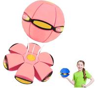GXGSDM Magic Bouncing Ball, Children's Bouncing Ball, With 6 Lights, Parent-child Interaction, Color Box Packaging, Indoor And Outdoor Games, Free Switching Between Dual Forms(Light pink)